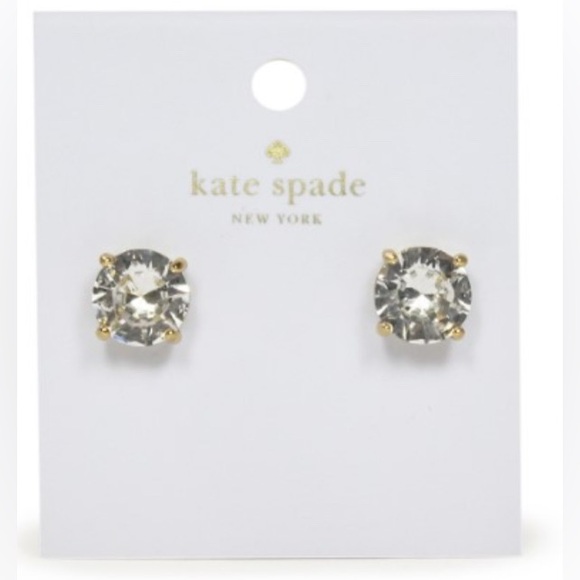 NWT Kate Spade Gumdrop Studs, Clear - Picture 2 of 5